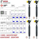 4x Injektor A6510703087 28307309 W204 W212 W207 200 220 CDI OM651