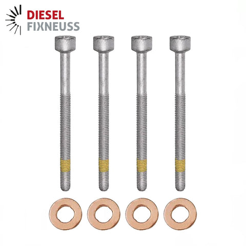 4x Zylinderschraube und 15×7.15×3.0 mm Dichtringe Einspritzdüse für Mercedes