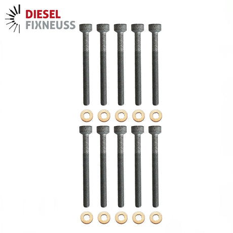 10x SCHRAUBE EINSPRITZDÜSENHALTER +15×7.15×1.5 mm DICHTRING FÜR MERCEDES