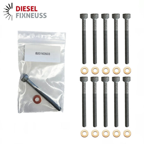 10x SCHRAUBE EINSPRITZDÜSENHALTER +15×7.15×1.5 mm DICHTRING FÜR MERCEDES