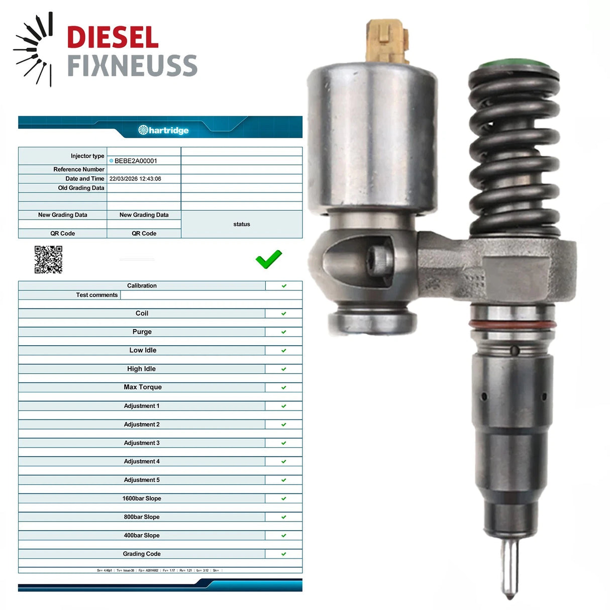 BEBE2A00001 Delphi Iniettore Land Rover Discovery II Defender 2.5 Td5