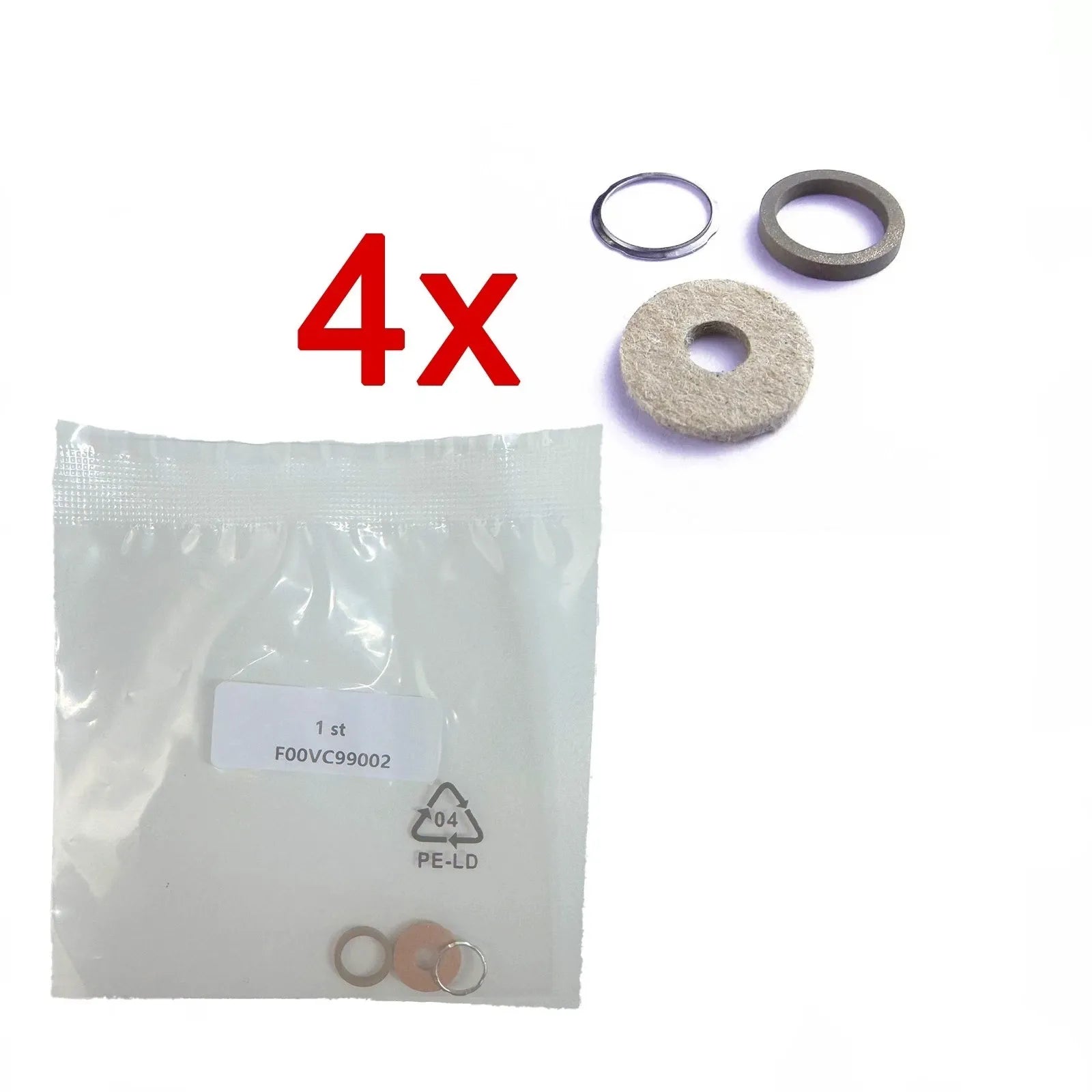 4x Common Rail Reparatur Dichtsatz für Bosch Injektor Einspritzdüse Dichtung