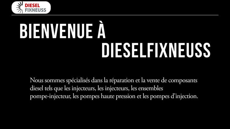 Nous sommes spécialisés dans la réparation et la vente de composants diesel tels que les injecteurs, les injecteurs, les ensembles pompe-injecteur, les pompes haute pression et les pompes d'injection.