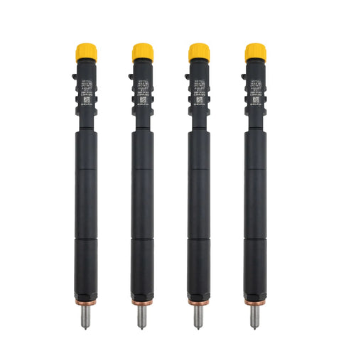 4x Delphi EJBR04501D fuel injectors for SsangYong 2.0 XDi engines, incl. test report. Compatible with Actyon, Kyron, and Rexton models (2005–2015). OE ref: A6640170121.