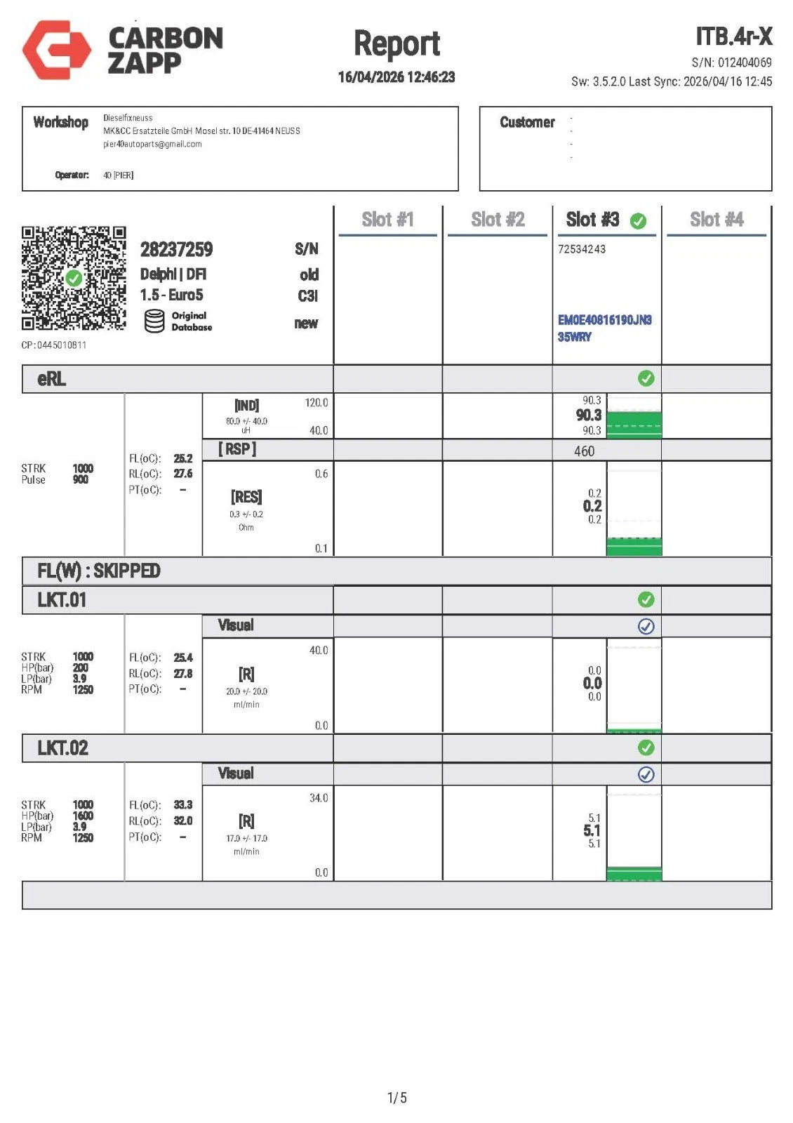 RENAULT DELPHI Einspritzdüse Injektor 28237259 28232234 EJBR05601D 166000897R