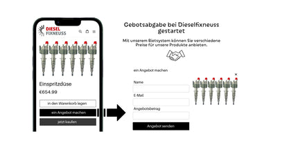 Mit unserem Bietsystem können Sie verschiedene Preise für unsere Produkte anbieten.