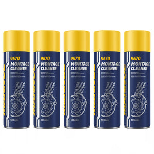MANNOL 9670 Montage Cleaner Assembly Brake Cleaner Parts Cleaner Degreaser 5x500 ml