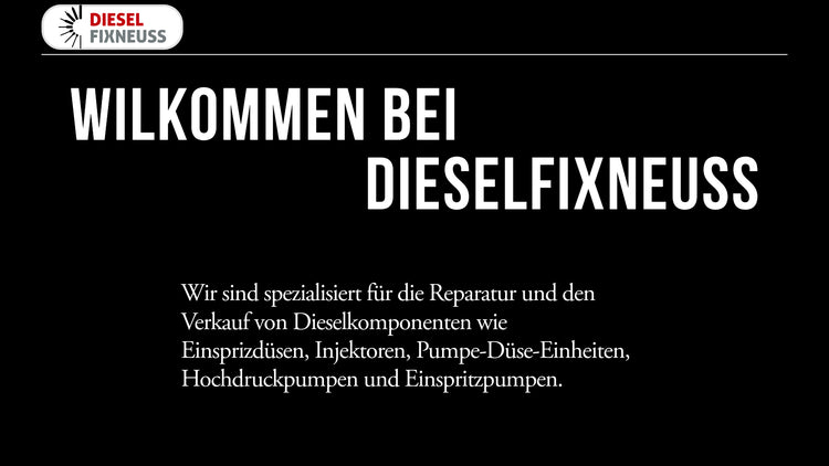 Wir sind spezialisiert für die Reparatur und den Verkauf von Dieselkomponenten wie Einsprizdüsen, Injektoren, Pumpe-Düse-Einheiten, Hochdruckpumpen und Einspritzpumpen.